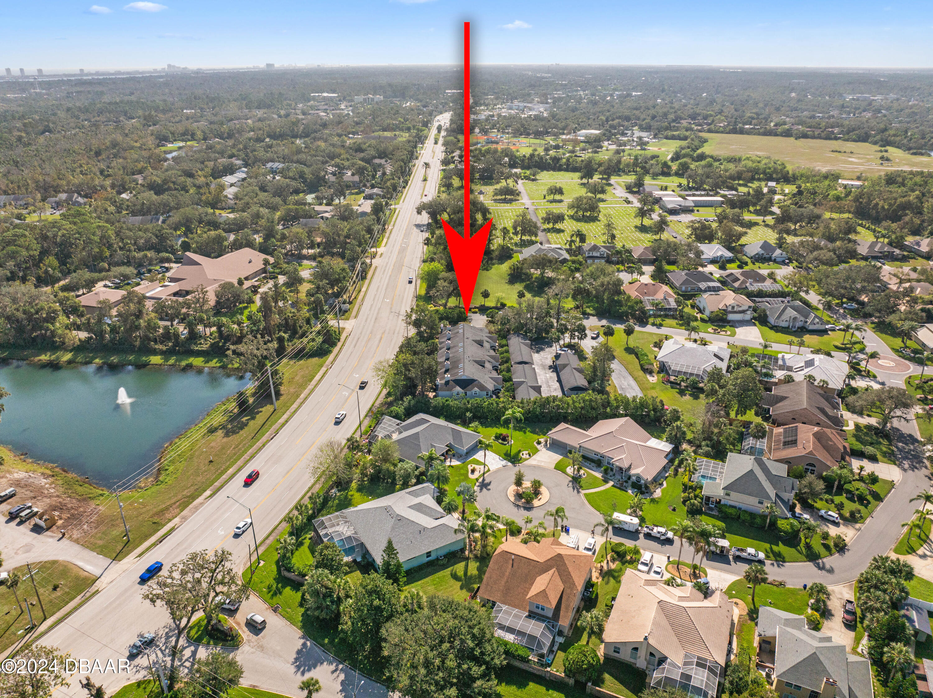 596 North Nova Road, Unit 303 Ormond Beach, FL 32174 - Photo 36 of 38 Drone View Facing Southeast