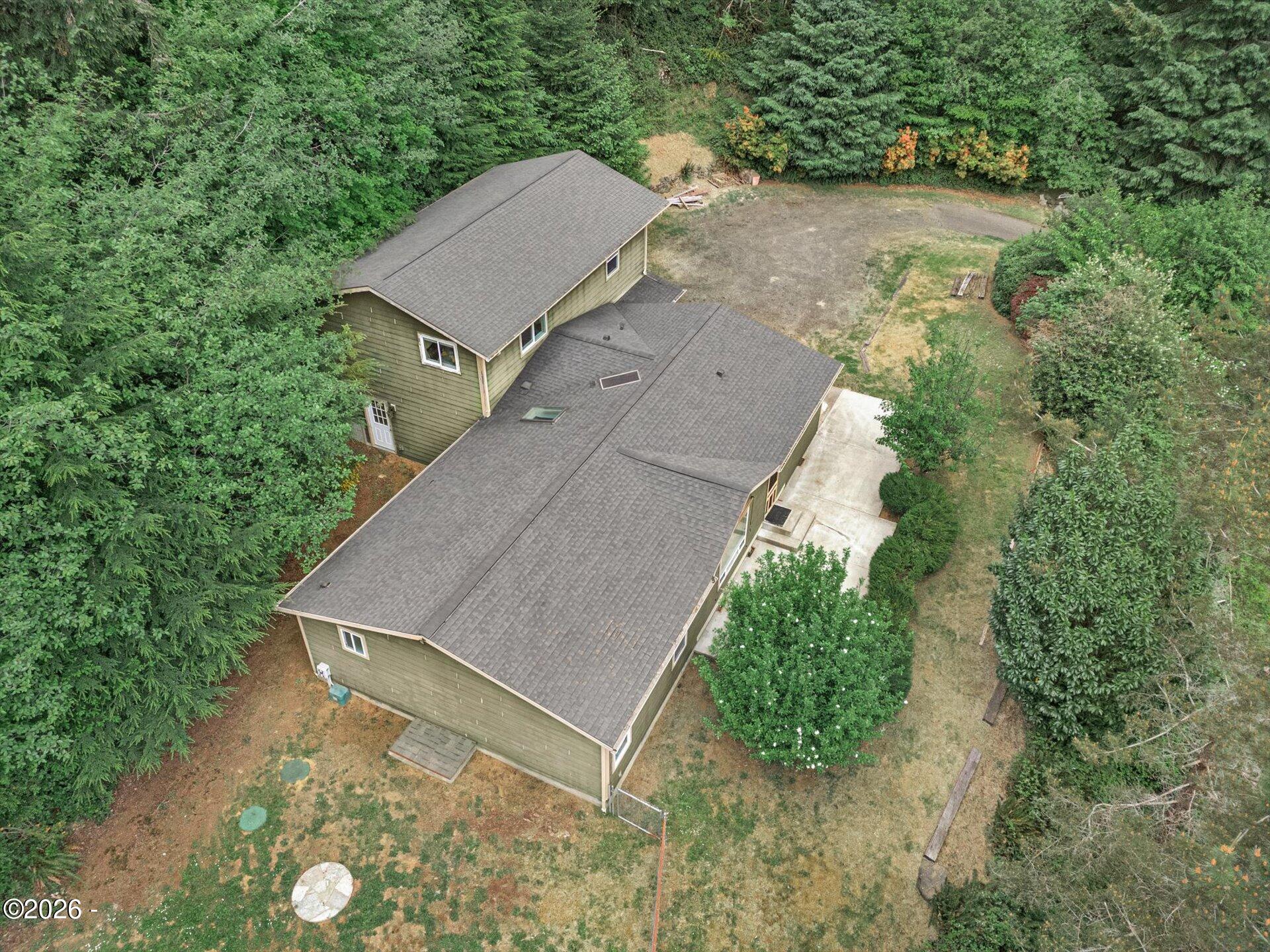 3909 North Bayview Road Waldport, OR 97394 - Photo 32 of 44 Rear of Home Aerial