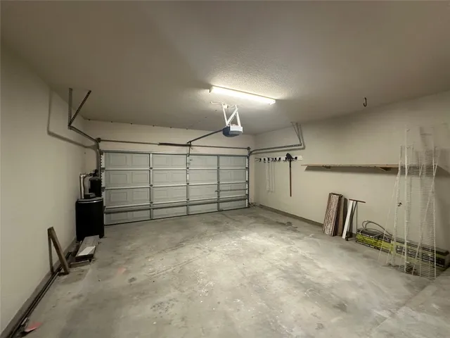 a view of a garage room