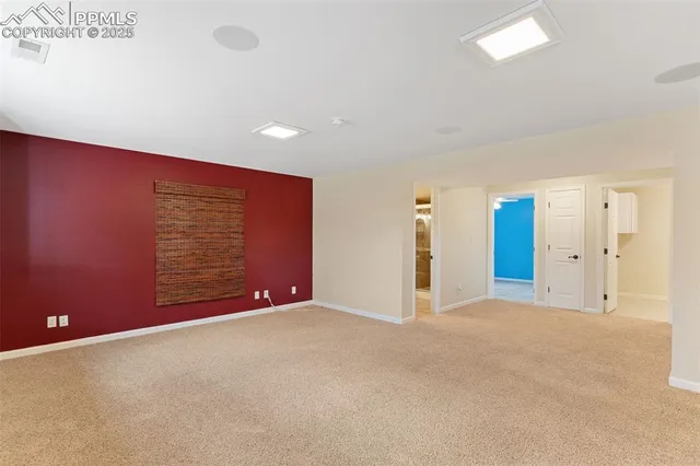 an empty room with an entryway