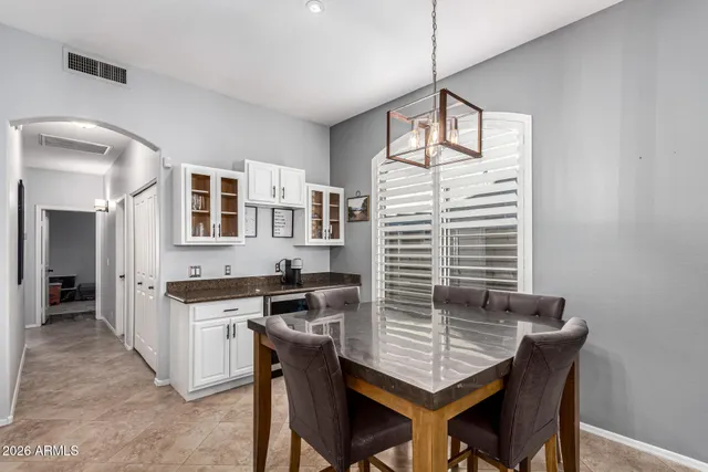a kitchen that has a cabinets counter space and appliances