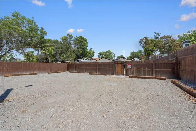 a backyard of a house