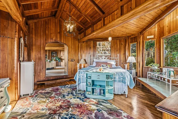 a view of a bathtub in a room