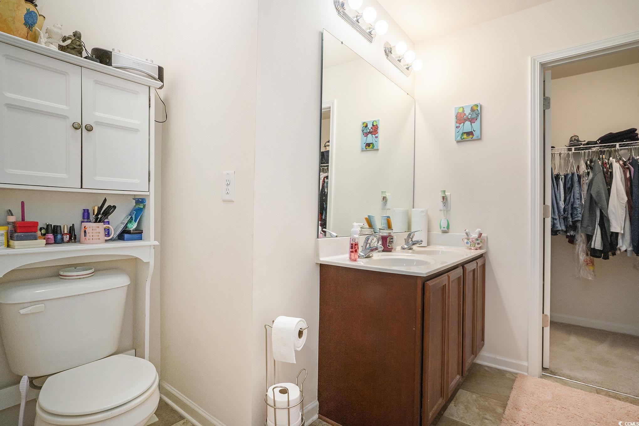 763 Trap Shooter Circle Longs, SC 29568 - Photo 19 of 37 Bathroom with vanity and a walk in closet
