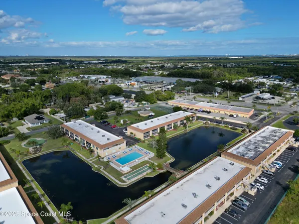 an aerial view of a city