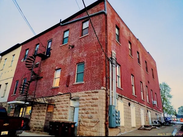 a front view of a building