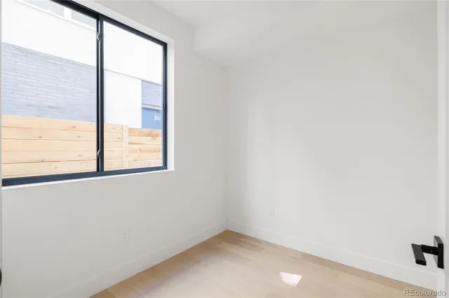 an empty room with a window