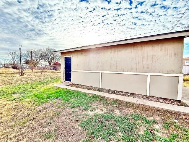 a backyard of a house