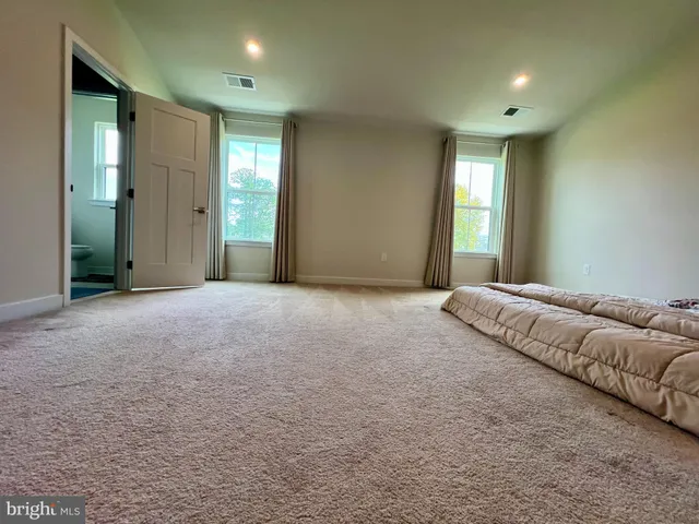 a living room with a large window