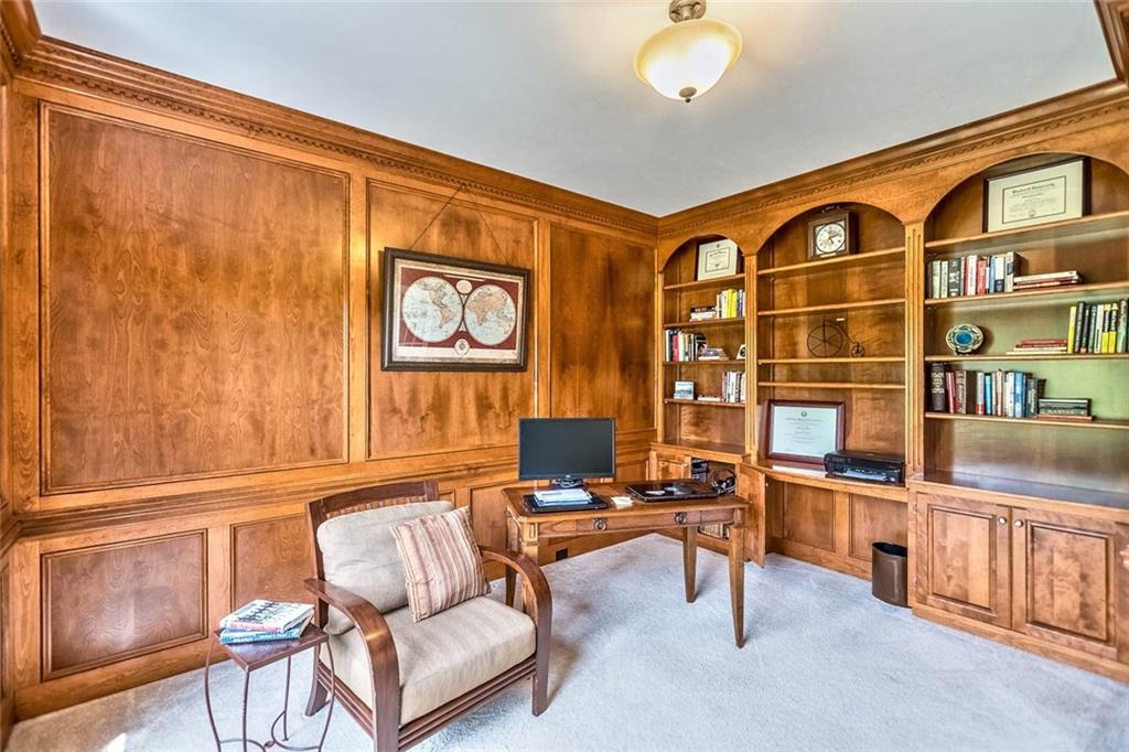 167 Pinkerton Road Wexford, PA 15090 - Photo 12 of 25 High end detailing continues in the den with built-in desk.