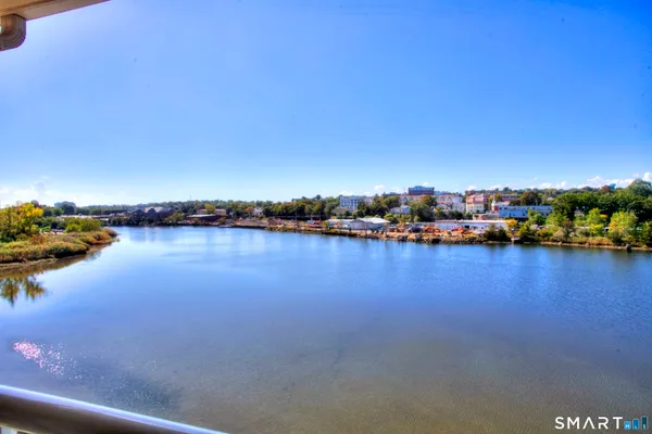 a view of a lake with houses