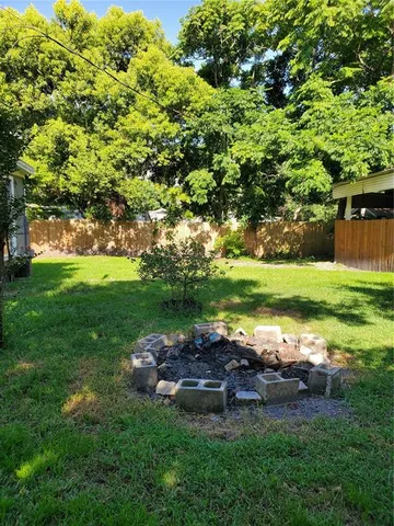 a view of a lake with a park