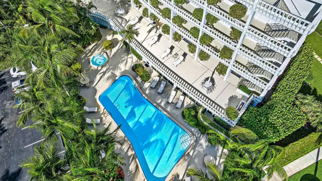 a view of a building with a yard