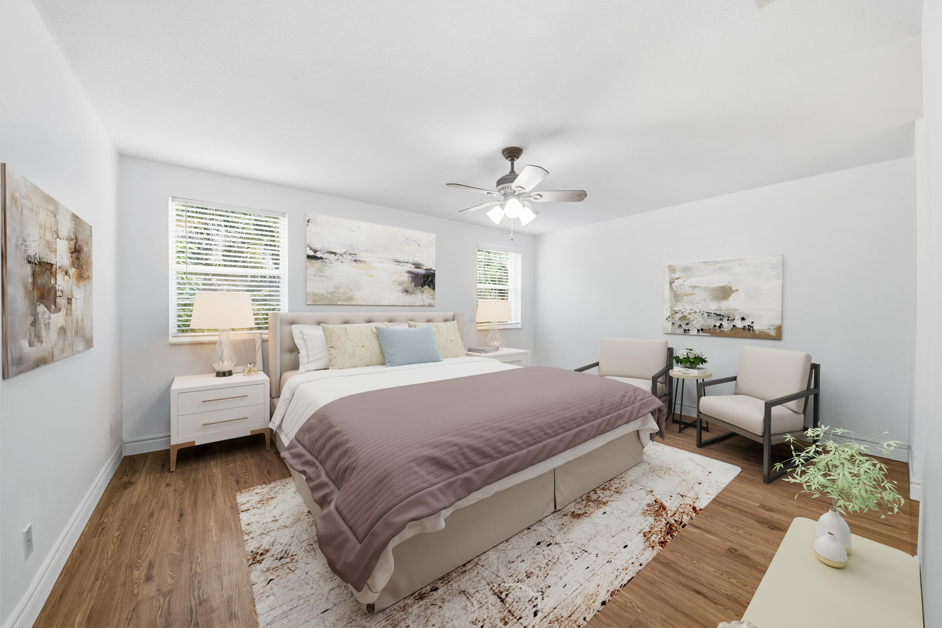 8021 Stirrup Cay Court Boynton Beach, FL 33436 - Photo 19 of 23 a bedroom with a bed and wooden floor
