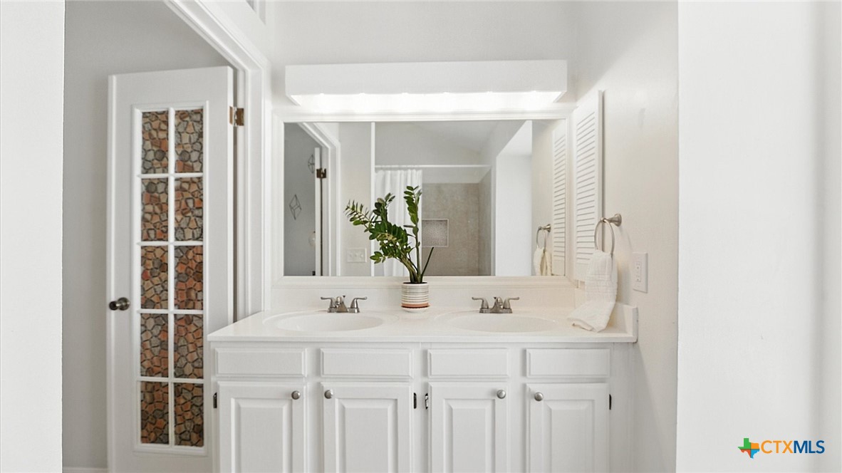9739 Wagon Train Converse, TX 78109 - Photo 22 of 29 a bathroom with a sink and a mirror
