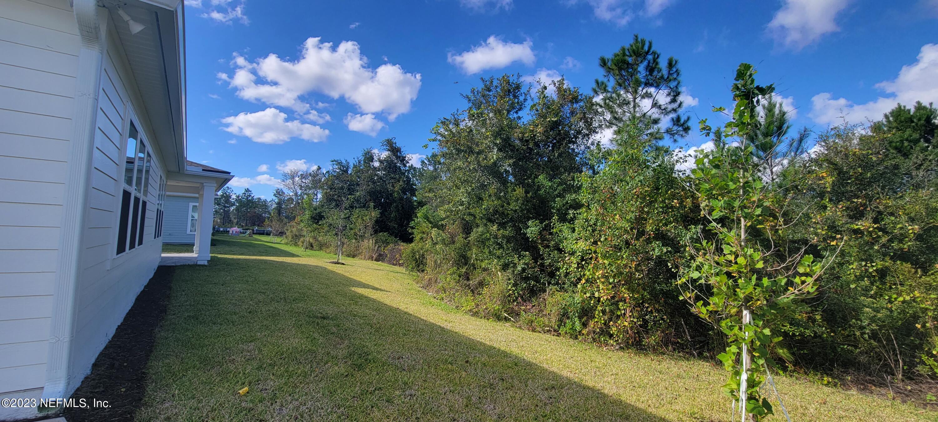 307 Ranch Land Circle St. Johns, FL 32259 - Photo 39 of 95 a view of a yard with plants and a brick wall