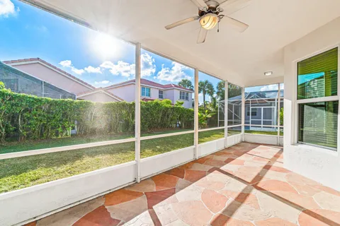 a view of balcony with patio