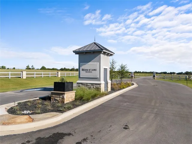 a view of a black gate