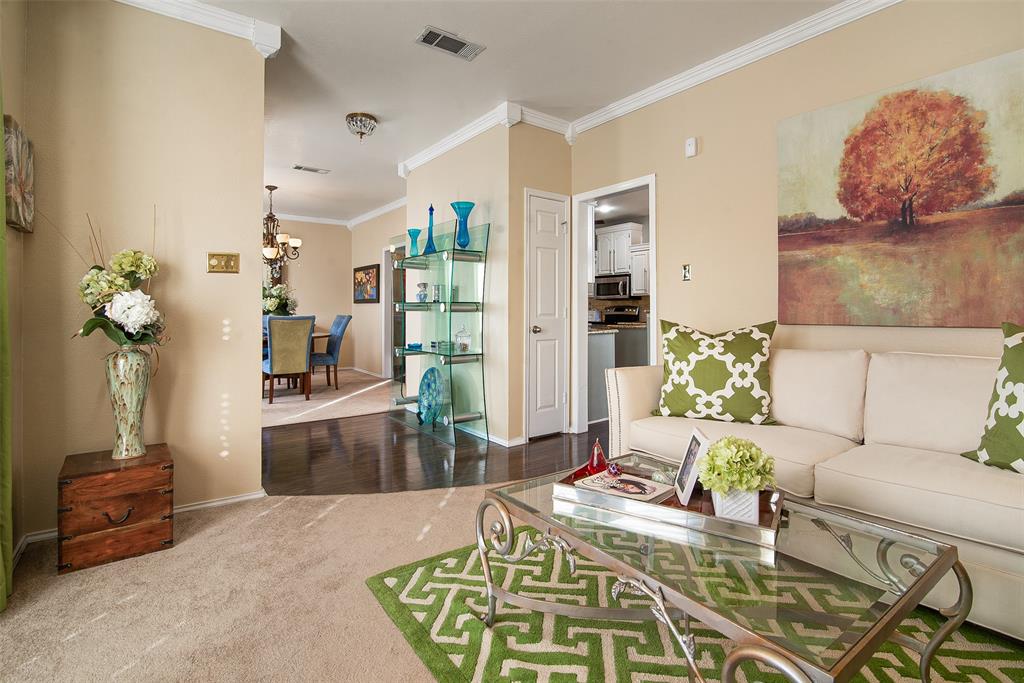 409 Red River Trail Irving, TX 75063 - Photo 3 of 31 a living room with furniture and wooden floor