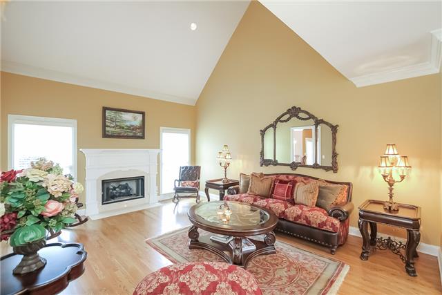 1099 Sunset Road Brentwood, TN 37027 - Photo 5 of 20 Formal living room - vaulted ceilings, recessed lighting and a wonderful gas log fireplace