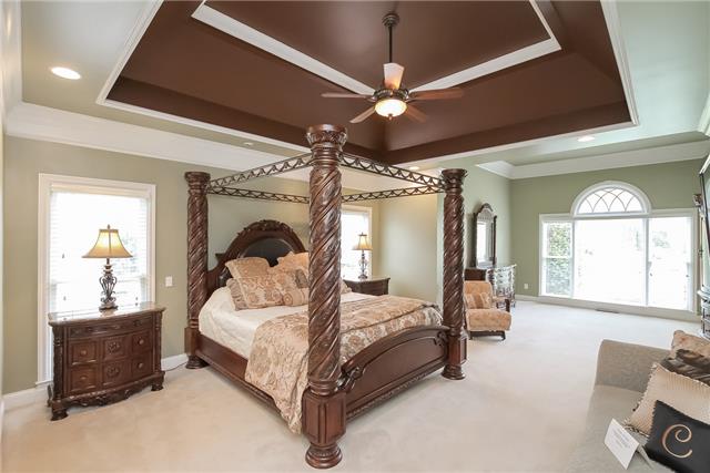 1099 Sunset Road Brentwood, TN 37027 - Photo 9 of 20 Downstairs master bedroom with massive sitting area and deep trey ceiling (Not seen are the his and hers closets!)