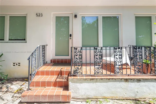 a view of a living room and bathroom