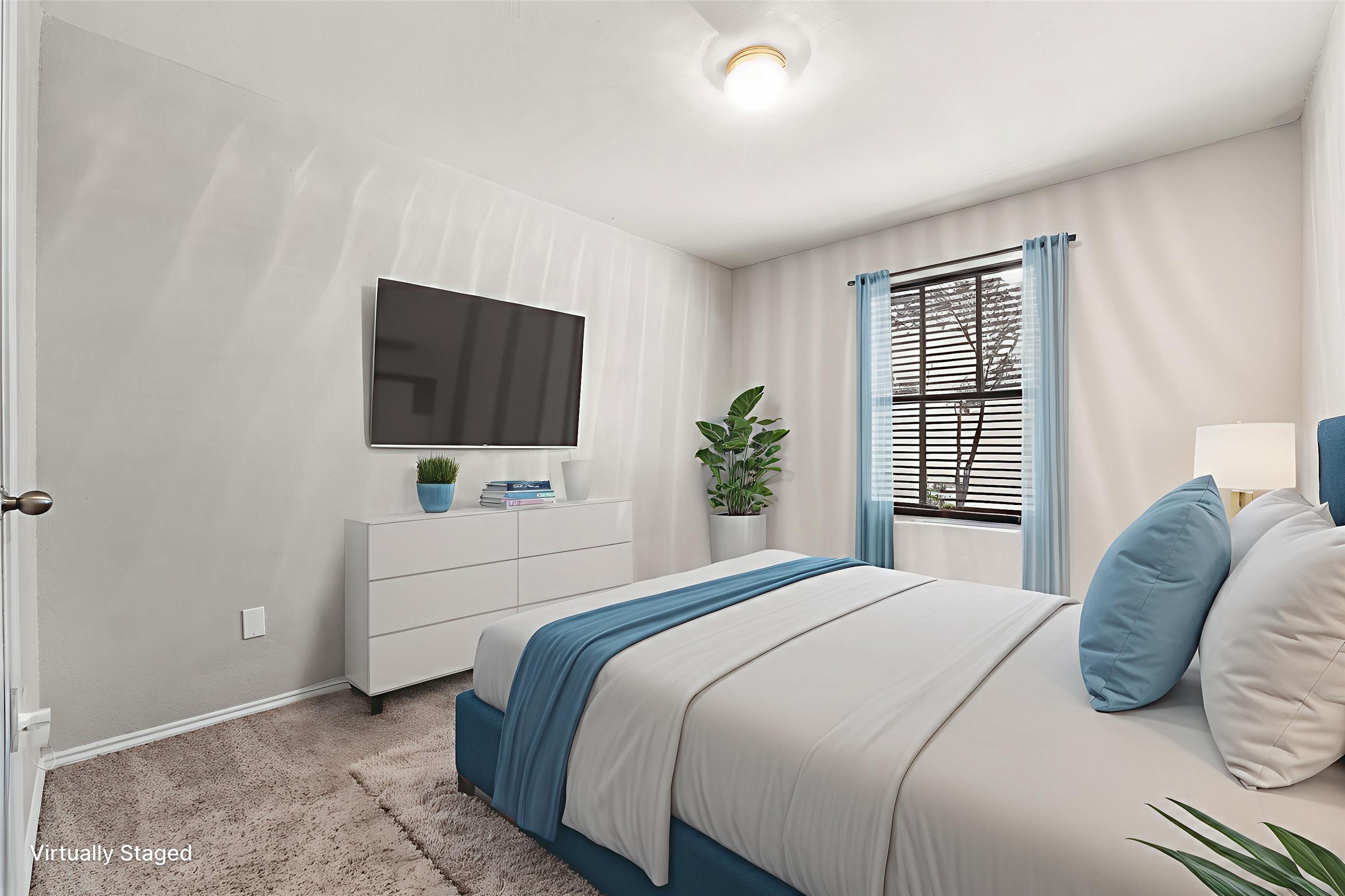 7731 Saddle Run Selma, TX 78154 - Photo 21 of 24 a bedroom with a bed tv and window