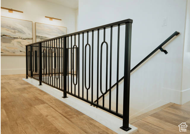 1577 North 1350 E Street, Unit 1 Mapleton, UT 84664 - Photo 6 of 15 Stairs with wood finished floors and baseboards