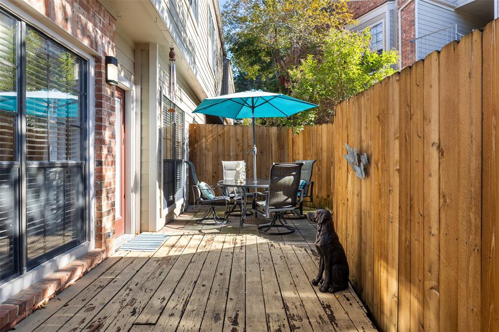 5619 Preston Oaks Road, Unit 502 Dallas, TX 75254 - Photo 23 of 33 a view of balcony with chairs and wooden floor