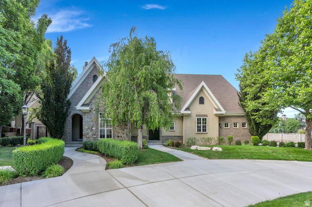 650 East Center Street Alpine, UT 84004 - Photo 2 of 38 Stone, stucco and brick exterior featuring a gabled roofline