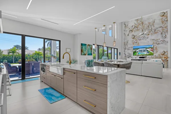 a view of kitchen and kitchen island