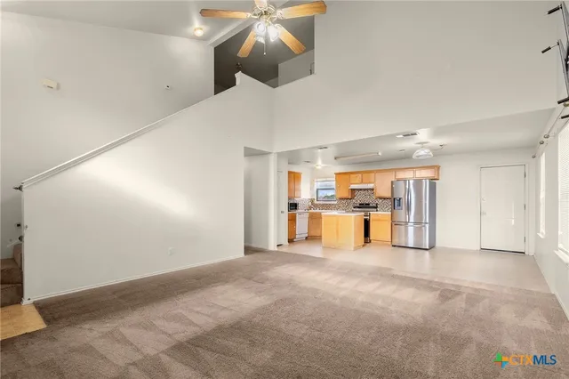 a view of a livingroom with a fireplace