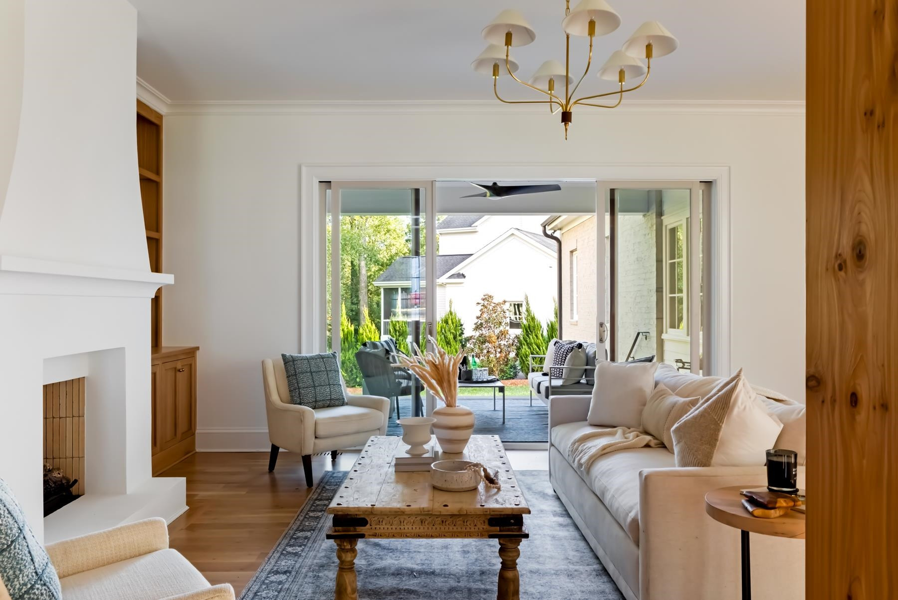 727 Lake Boone Trail Raleigh, NC 27607 - Photo 4 of 100 a living room with furniture a fireplace and a window