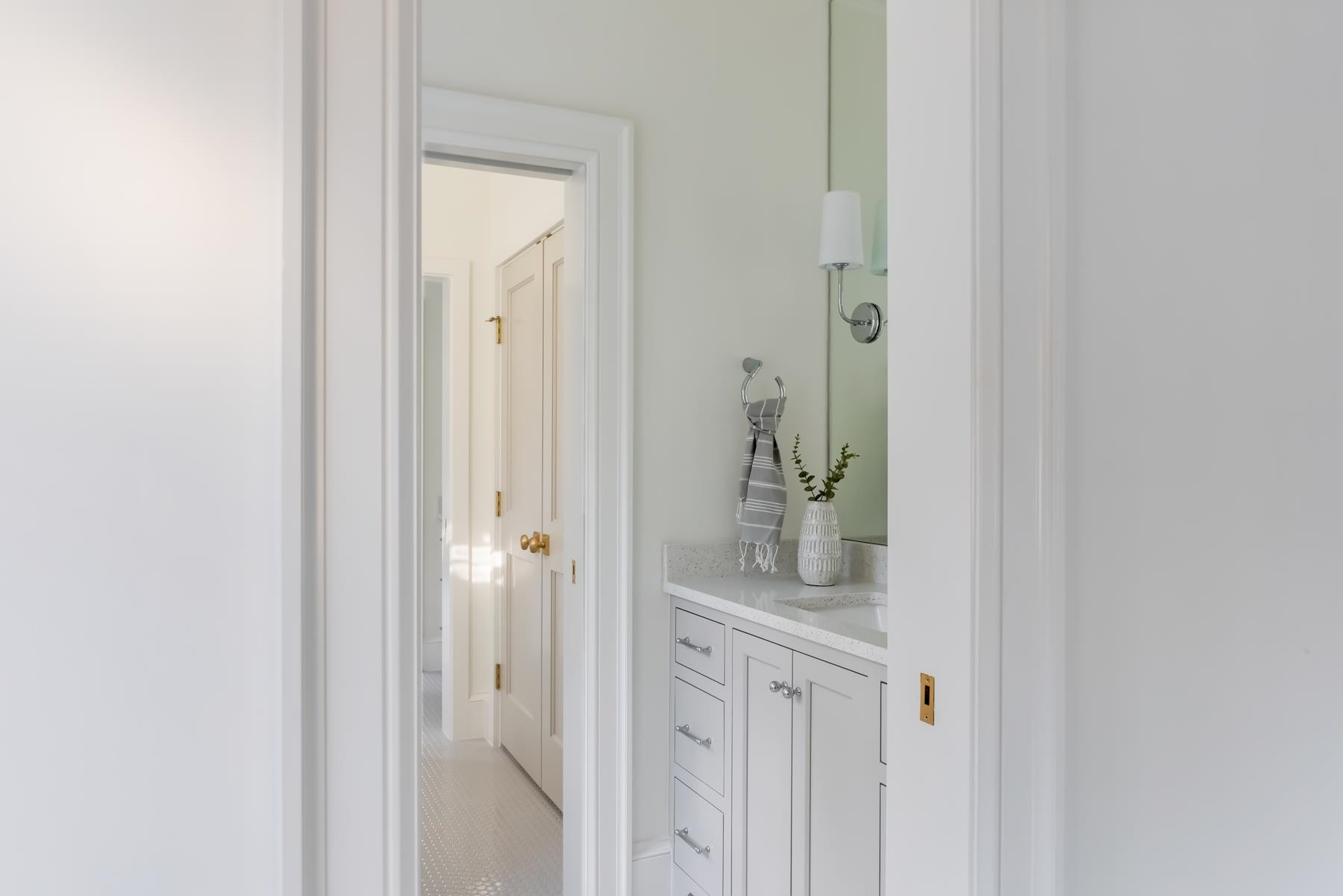 727 Lake Boone Trail Raleigh, NC 27607 - Photo 73 of 100 a bathroom with a granite countertop mirror and a sink