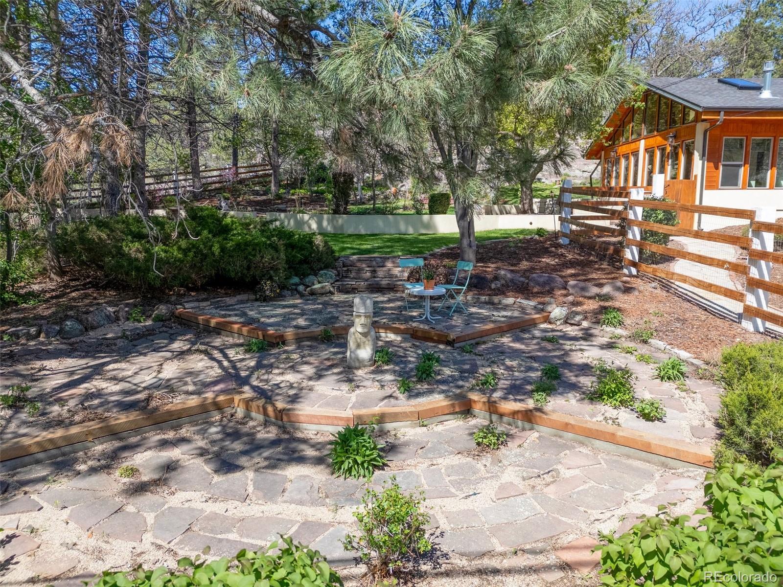 1669 Apple Valley Road Lyons, CO 80540 - Photo 9 of 48 a backyard of a house with lots of green space