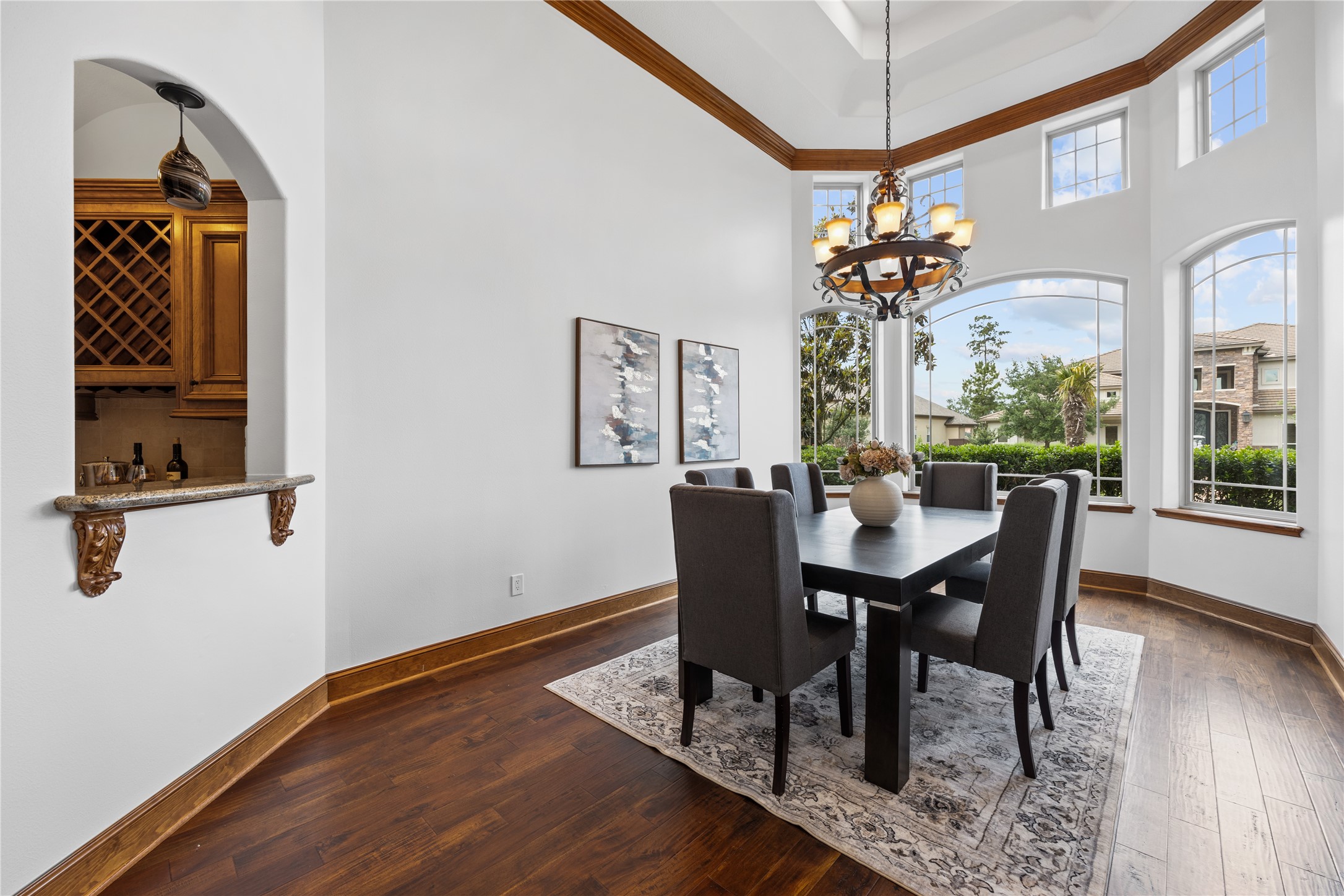 6623 Green Gable Manor Spring, TX 77389 - Photo 9 of 27 a view of a dining room with furniture and wooden floor