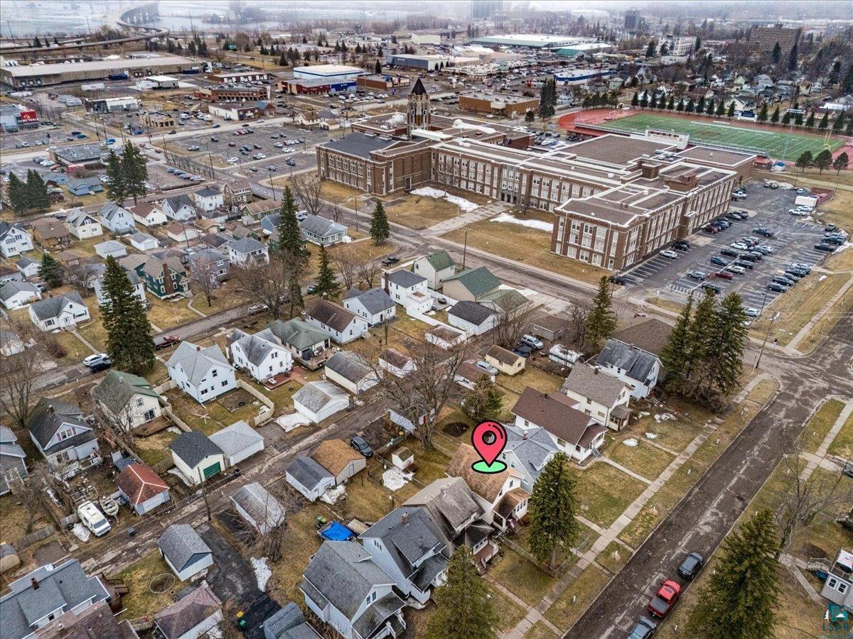 4316 West 6th Street Duluth, MN 55807 - Photo 18 of 38 Aerial view of property and surrounding area featuring an industrial area