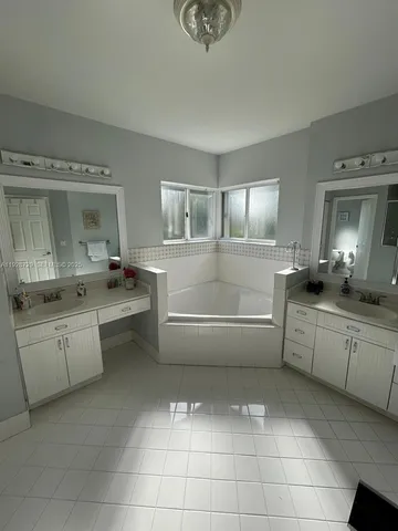 a kitchen with a cabinets and counter space