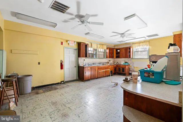a view of a hallway with a elevator