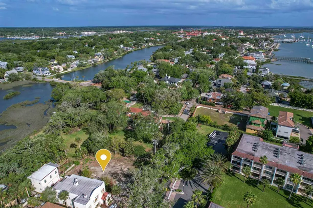 an aerial view of multiple house