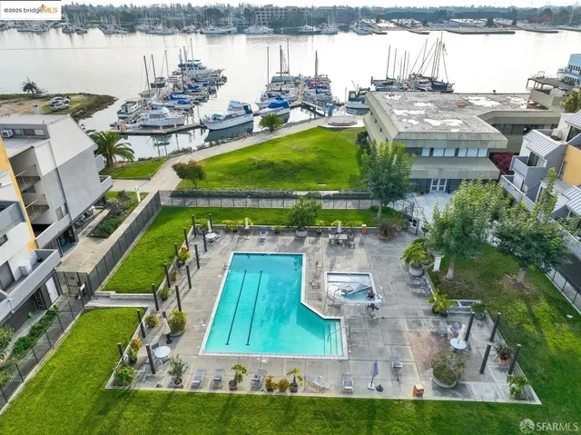 a view of a lake with outdoor space
