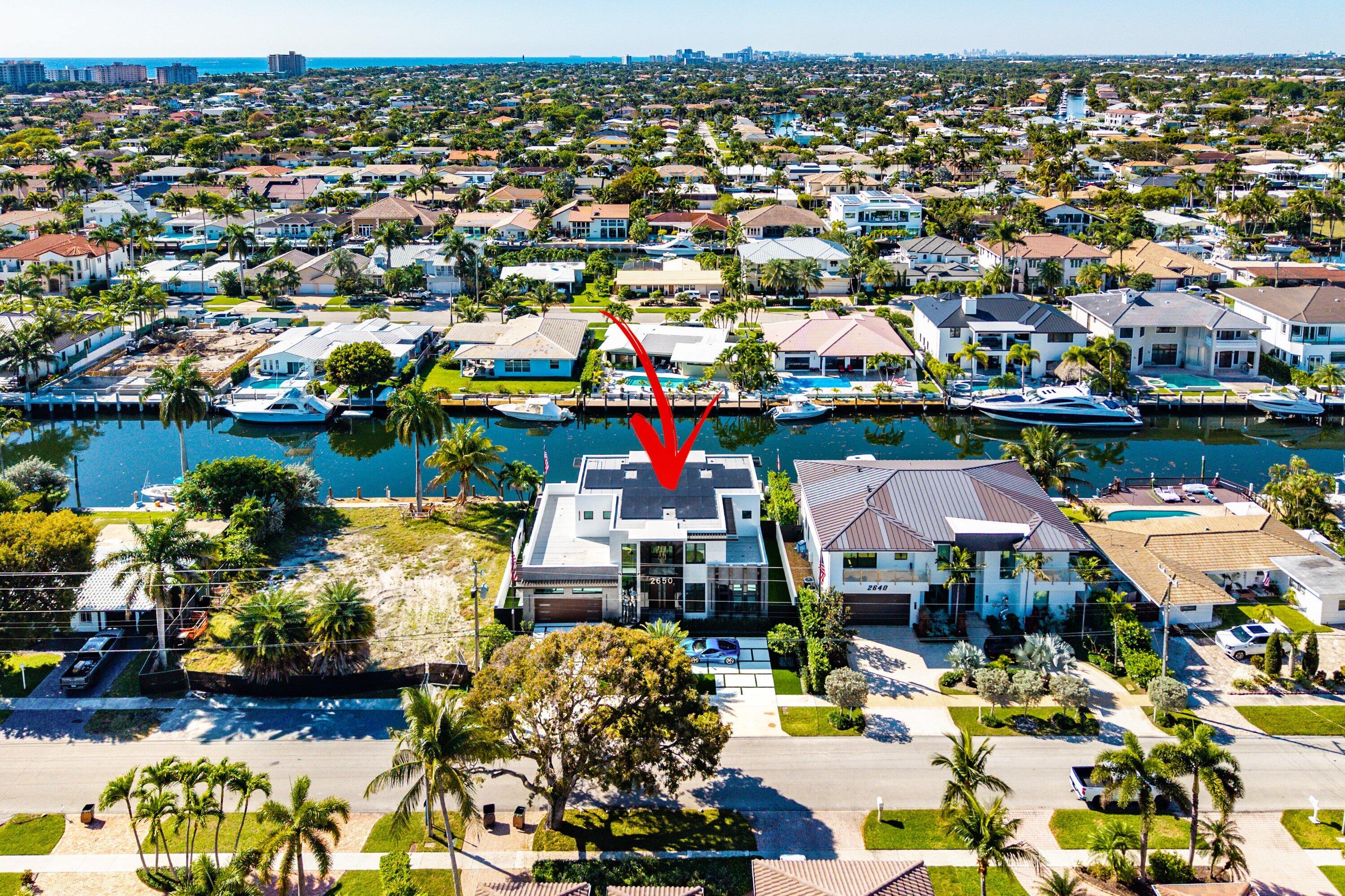 2650 Northeast 48th Court Lighthouse Point, FL 33064 - Photo 67 of 86 an aerial view of multiple house