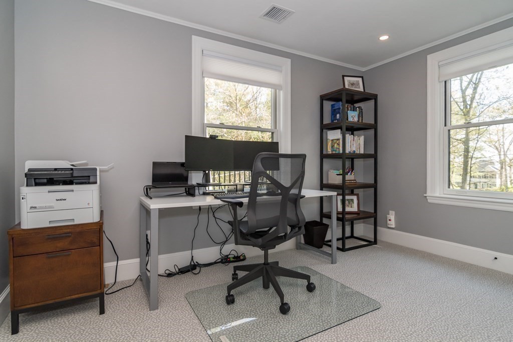 1 Crown Ridge Road Wellesley, MA 02482 - Photo 20 of 32 a view of a workspace with furniture and a window