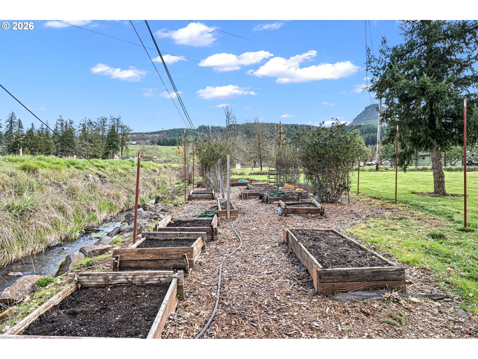 82073 Lost Creek Road Dexter, OR 97431 - Photo 40 of 47 a view of a backyard with sitting area