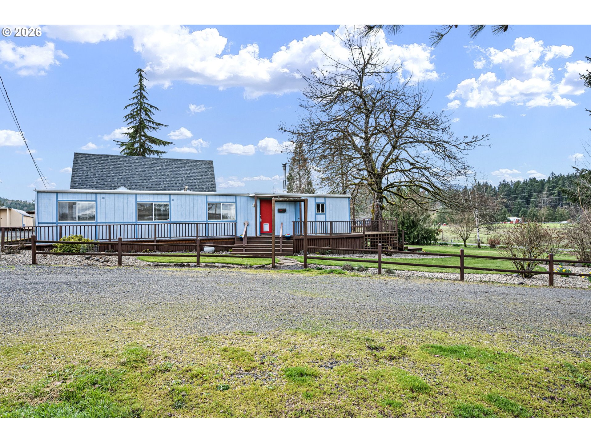 82073 Lost Creek Road Dexter, OR 97431 - Photo 6 of 47 a swimming pool with outdoor seating and yard