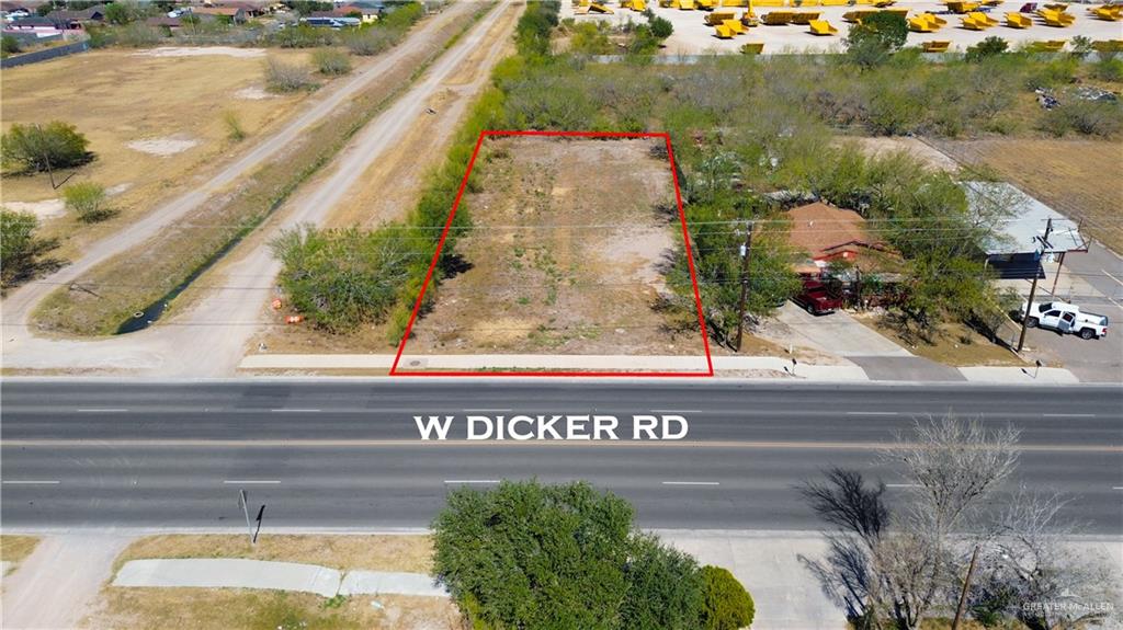 146 West Dicker Road Pharr, TX 78577 - Photo 9 of 9 Aerial overview of property's location with property boundaries highlighted