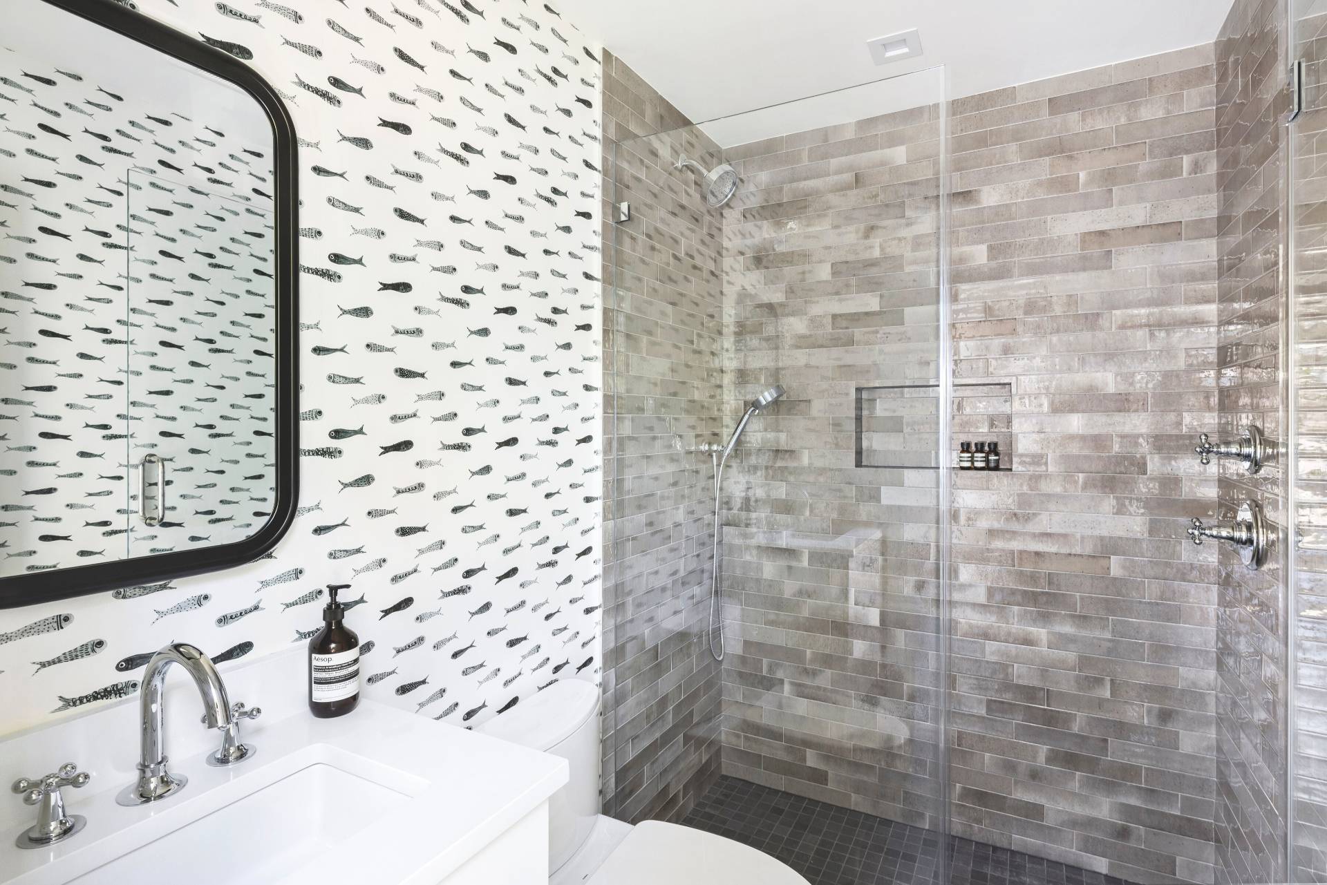 222 White Street Southampton, NY 11968 - Photo 20 of 28 a bathroom with a shower and a sink