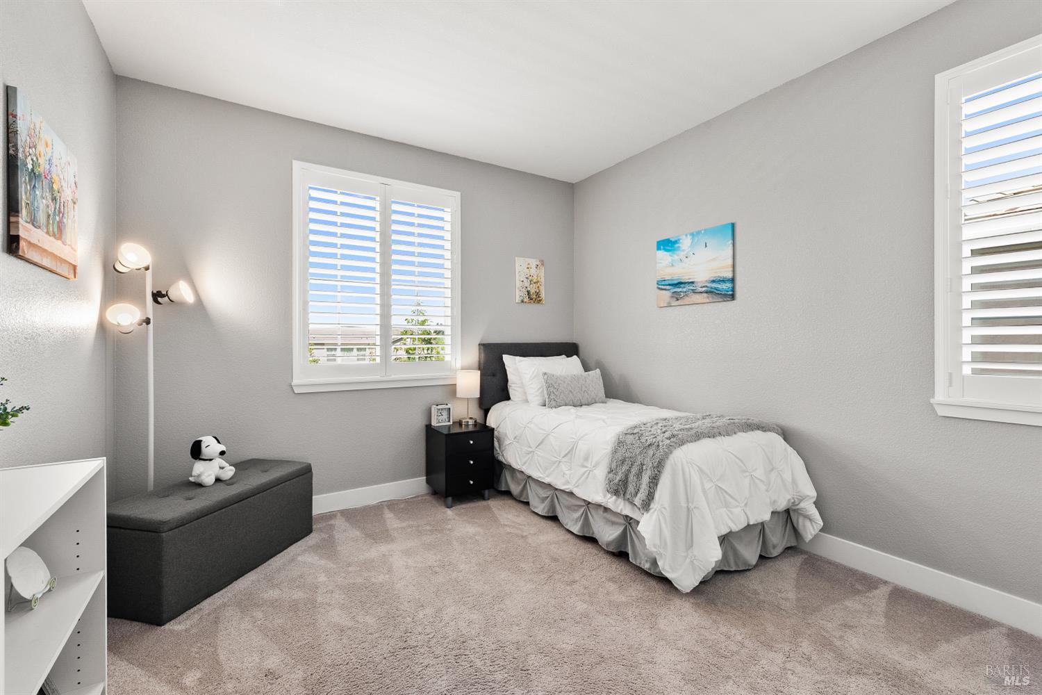 5453 Kaitlyn Place Rohnert Park, CA 94928 - Photo 28 of 41 Expect the same plantation shutters found in the rest of the home, providing a polished and cohesive feel. Large windows allow for plenty of natural light, maintaining the upbeat and open energy found throughout the home.