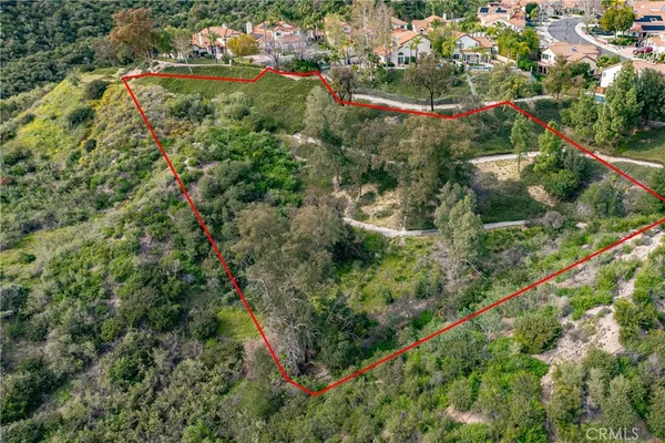 an aerial view of a residential houses