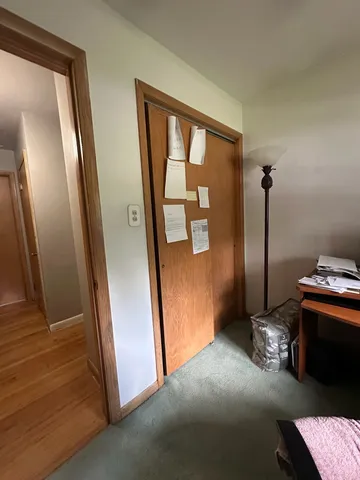 a view of a room with door